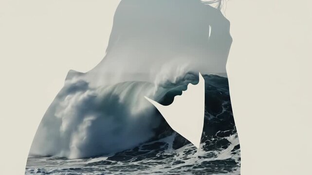 Panic attack, overwhelming anxiety, mental health struggle, a distressed individual feeling completely drowned by an inner storm, deep despair and emotional turmoil