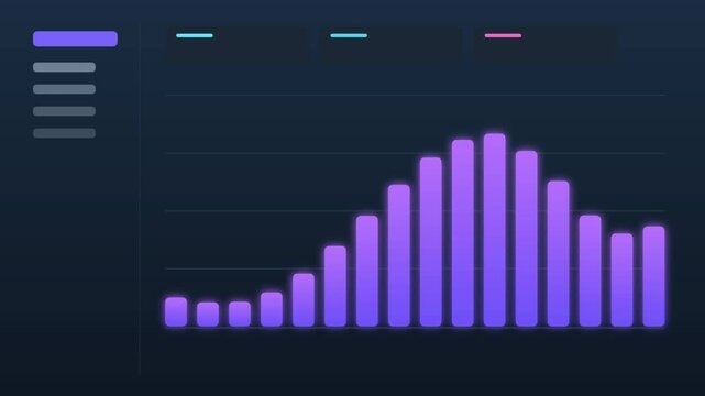 Analytics dashboard interface showing revenue charts user metrics and traffic data visualization. 4K Video