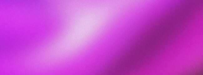 Obraz premium Vibrant purple and magenta grainy gradient background with soft white center light and textured noise effect for fashion beauty branding materials.