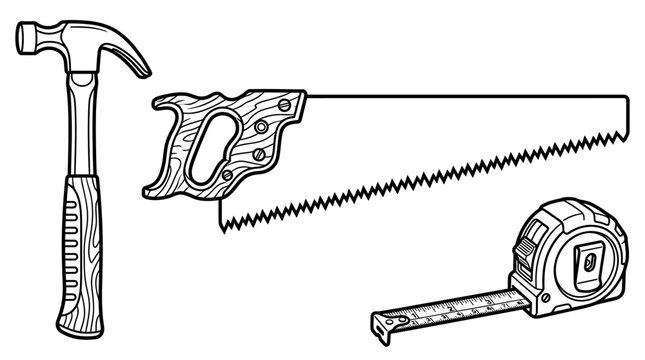 Hand tools for carpentry and DIY projects