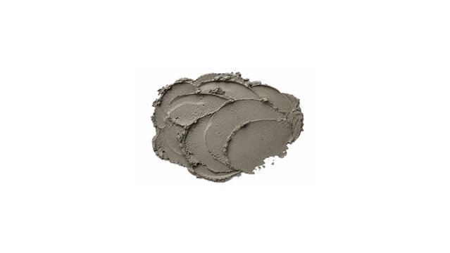 Grey Cosmetic Clay Mud Mask Swatch on White Background