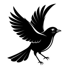 Fototapeta premium Flying Eagle Bird Silhouette Vector Illustration Isolated Wildlife Animal Design Icon Collection