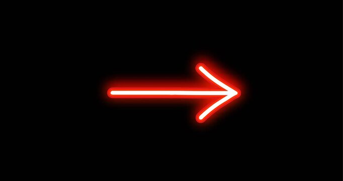red neon arrow animation motion graphics 