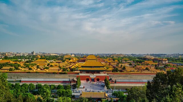 Panoramic view of the Forbidden City in Beijing, China in Forbidden City, Beijing, China