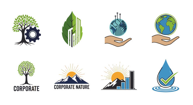 Corporate and Environmental Icons Collection.
