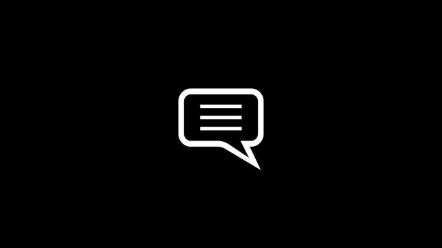 Simple comment bubble icon for online messaging