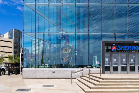 Rocket Arena home of the Cavaliers in downtown Cleveland Ohio USA