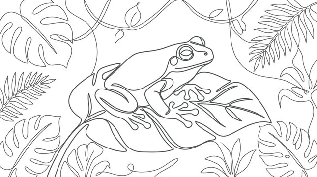 frog sitting on a tree
