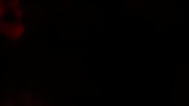 Retro 4K camera exposure leak plate with blurred lens flare artifacts