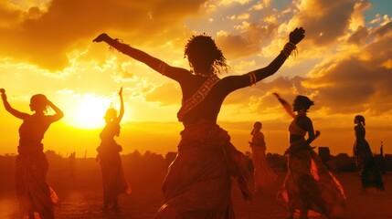 Sunset Dance: African Women Celebrate Life's Rhythm