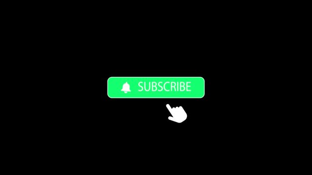 Subscribe Button Icons Loop Animation with Notification Bell