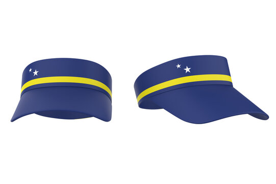 sports visor caps isolated on white background, lightweight outdoor headwear design suitable for sports, events, fashion, branding. 3d illustration