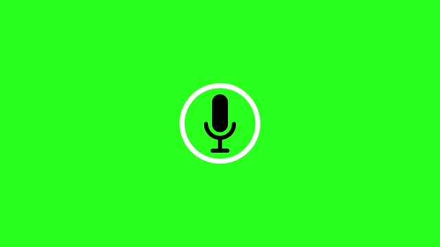 Audio Recording Icon Loop Animation, Digital Audio Recorder Symbol