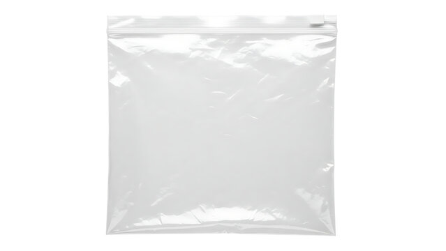 This is a square shaped white plastic bag