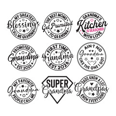 Obraz premium Grandma SVG Bundle