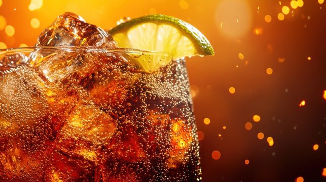 Refreshing Iced Cola with Lime: A Sparkling Delight