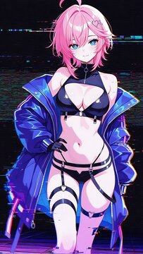 Cyberpunk Anime Gir;