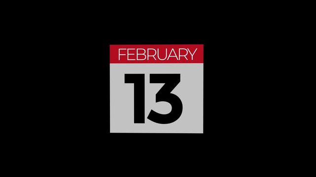 3D February calendar moving, Calendar of February month moving, all date of months