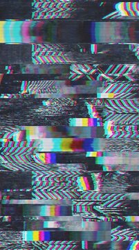 Glitch Art Showing Digital Distortion With Lines and Colors at Random During an Experimental Media Art Project