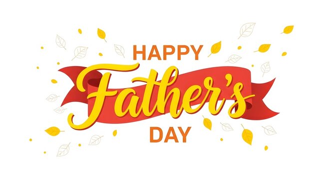 happy fathers day  text poster