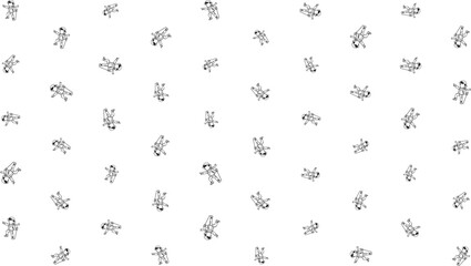 Hand drawn adventure mascot seamless pattern vector featuring a young explorer with backpack, trekking pole, and pointing gesture. Ideal for outdoor, travel, hiking, camping, and children's themes. © Lazuardi