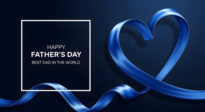 abstract background with heart and happy fathers day text card