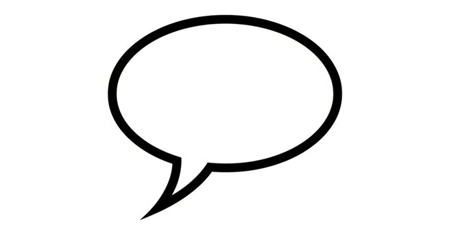 Empty Speech Bubble Icon for Communication and Ideas.