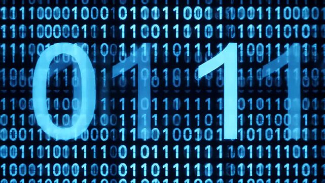 Abstract digital background with binary code.