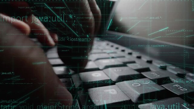 A close-up image showcasing a modern keyboard with overlays of programming code, symbolizing the dynamic realm of technology, software development, and digital innovation. Xenic