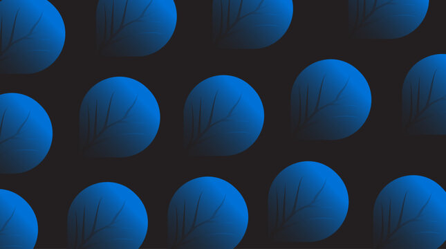 Blue circular gradient orbs on black background