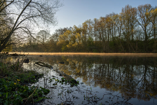 Ruhr river close to Froendenberg, North Rhine Westphalia, Germany