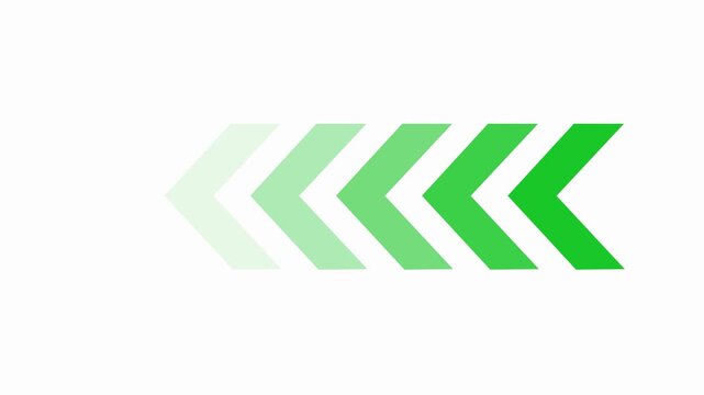  direction arrow icon motion. down arrow isolated. swipe up pointing video footage. neon light animated traffic directional arrows sign. Left arrow for road direction.