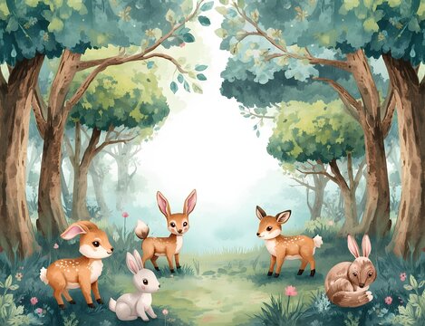 Fantasy magical woodland
