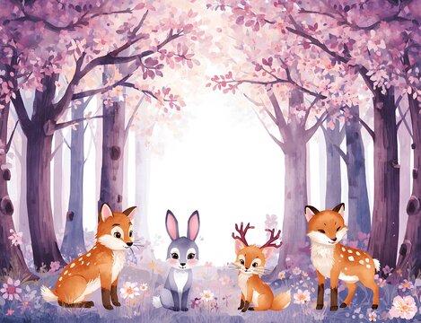 Fantasy magical woodland
