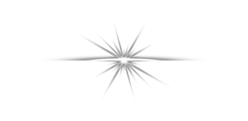 Fototapeta premium Grey starburst effect with white center and radiating lines isolated on transparent background for overlay and design use transparent background