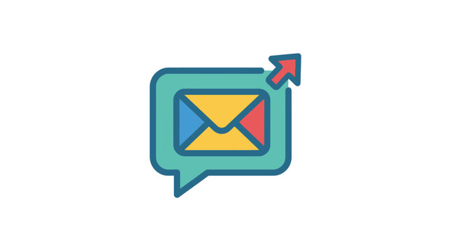 Email message notification with outgoing arrow icon.