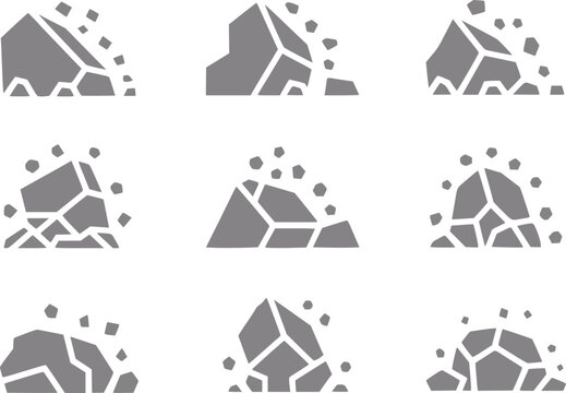 Collection of rockfall and landslide