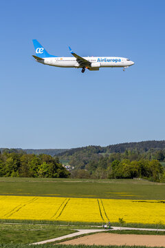 Air Europa Boeing 737-800 airplane at Zurich airport in Switzerland