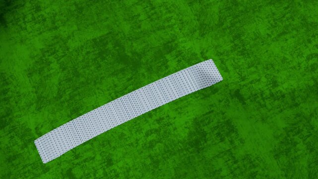 Two types of 3D animations showing the back of playing cards: a stack automatically spreading in an arc to form a ribbon spread, and another in a straight line, created by geometric procedural 3d rend
