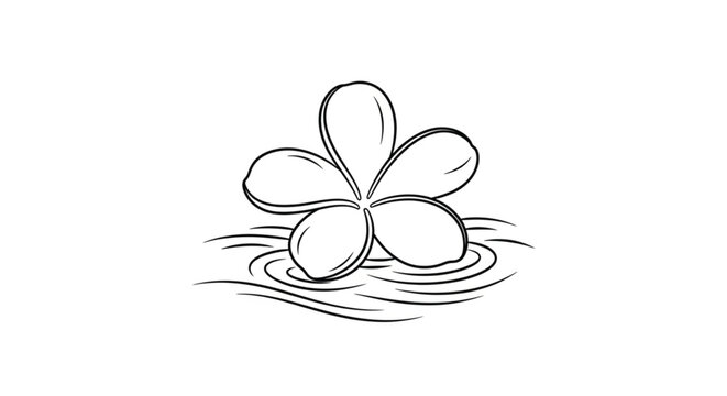 Water Droplet Flower Closeup View.