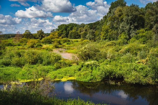 lowland landscape with the Krzna River near its confluence with the Bug Riverlowland landscape with the Krzna River near its confluence with the Bug River