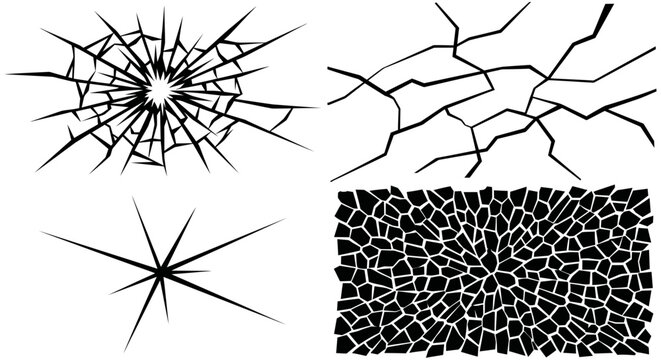 Crack Glass Effects Vector