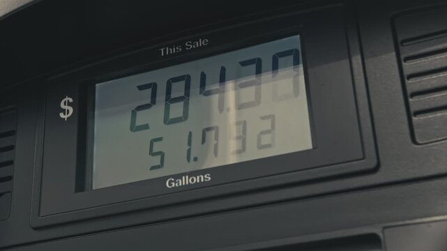 Rising gas prices on a pump meter