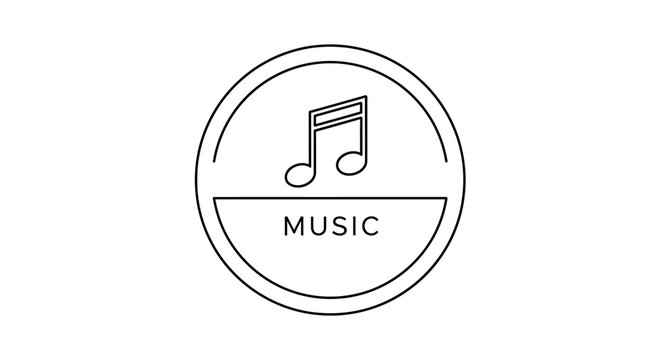 Music Note Icon Design Element.