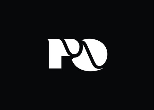PQ Minimal Monogram Logo Design. Clean, modern and professional emblem with flowing wave-like curves.