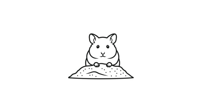 Cute Hamster Sitting on Food.