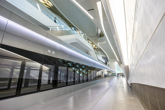 Riyadh Metro KAFD King Abdullah Financial District Station by Zaha Hadid Architects in Saudi Arabia