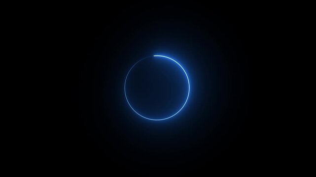 Glowing saber rectangle neon frame black background animation . Seamless Loop, Neon abstract rectangle and circle shape line animation holiday. green . 4 k video