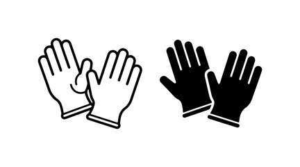 Fototapeta premium Protective Gloves Icons, Safety Handwear Symbols, Medical & Industrial Gear
