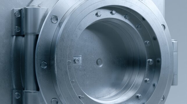 futuristic digital vault safeguarding valuable information assets and confidential business data